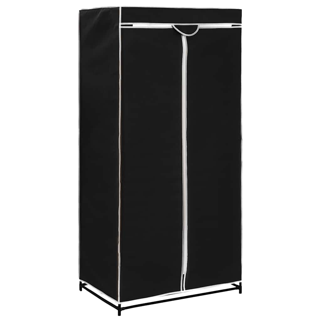 vidaXL Ντουλάπα Μαύρη 75x50x160 εκ.