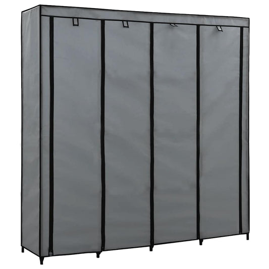 vidaXL Ντουλάπα με 4 Αποθηκευτικά Τμήματα Γκρι 175 x 45 x 170 εκ.