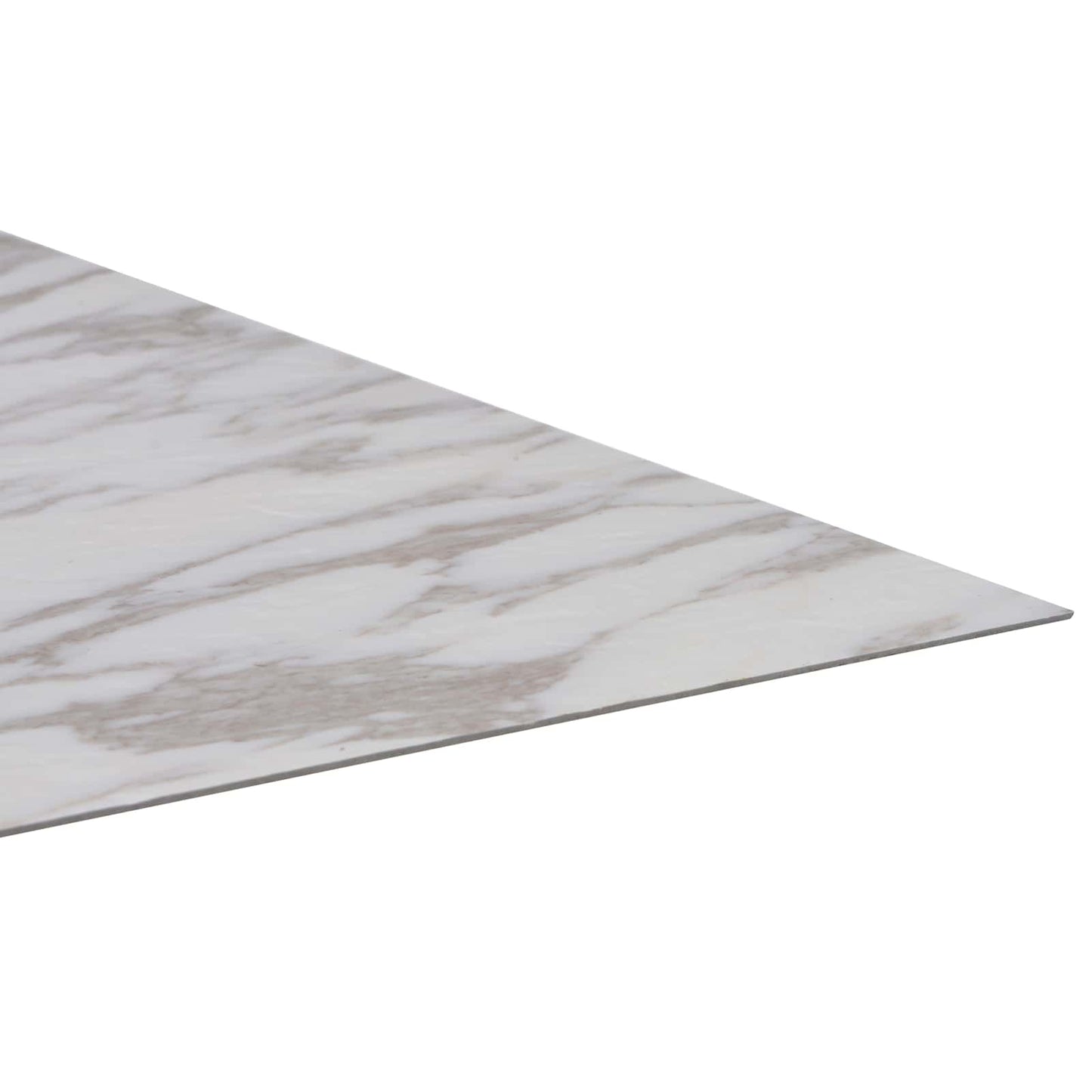 vidaXL Πλάκες Δαπέδου 5,11 τ.μ. 55 pcs PVC Λευκό Μάρμαρο