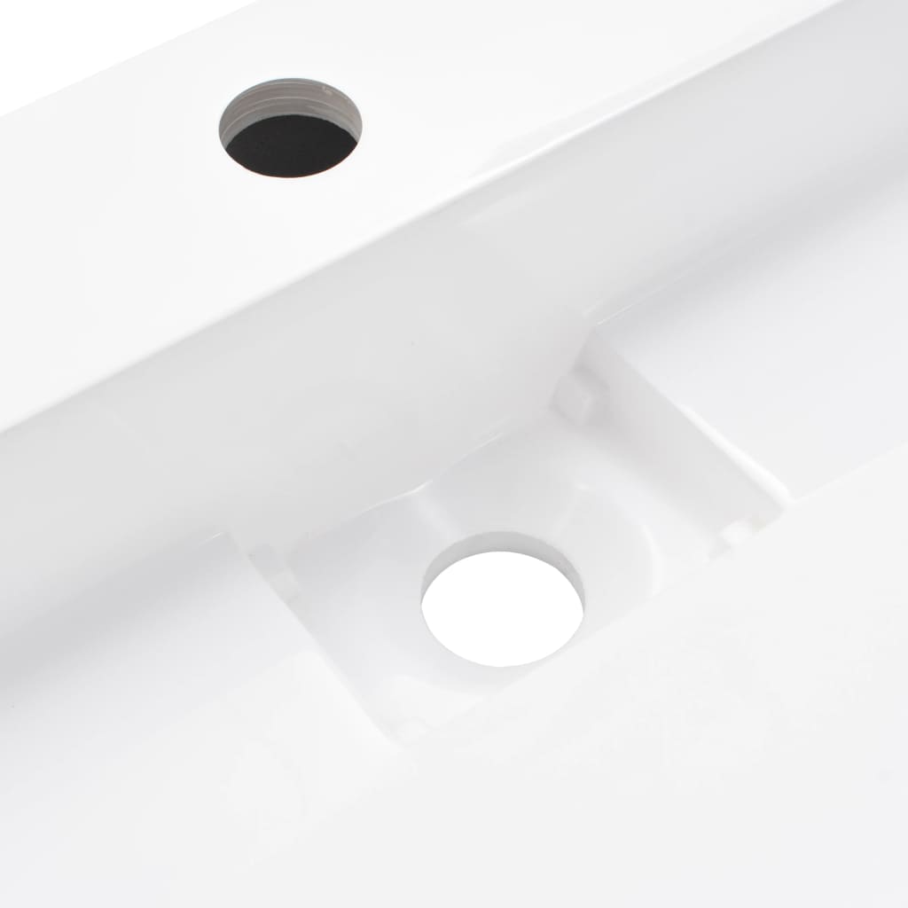 vidaXL Νιπτήρας Λευκός 100x46x11 εκ. Συνθετικός από Τεχνητό Μάρμαρο