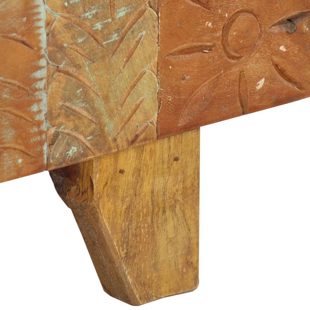 vidaXL Έπιπλο TV Σκαλισμένο στο Χέρι 120x30x40 εκ. Μασίφ Ανακυκλ. Ξύλο