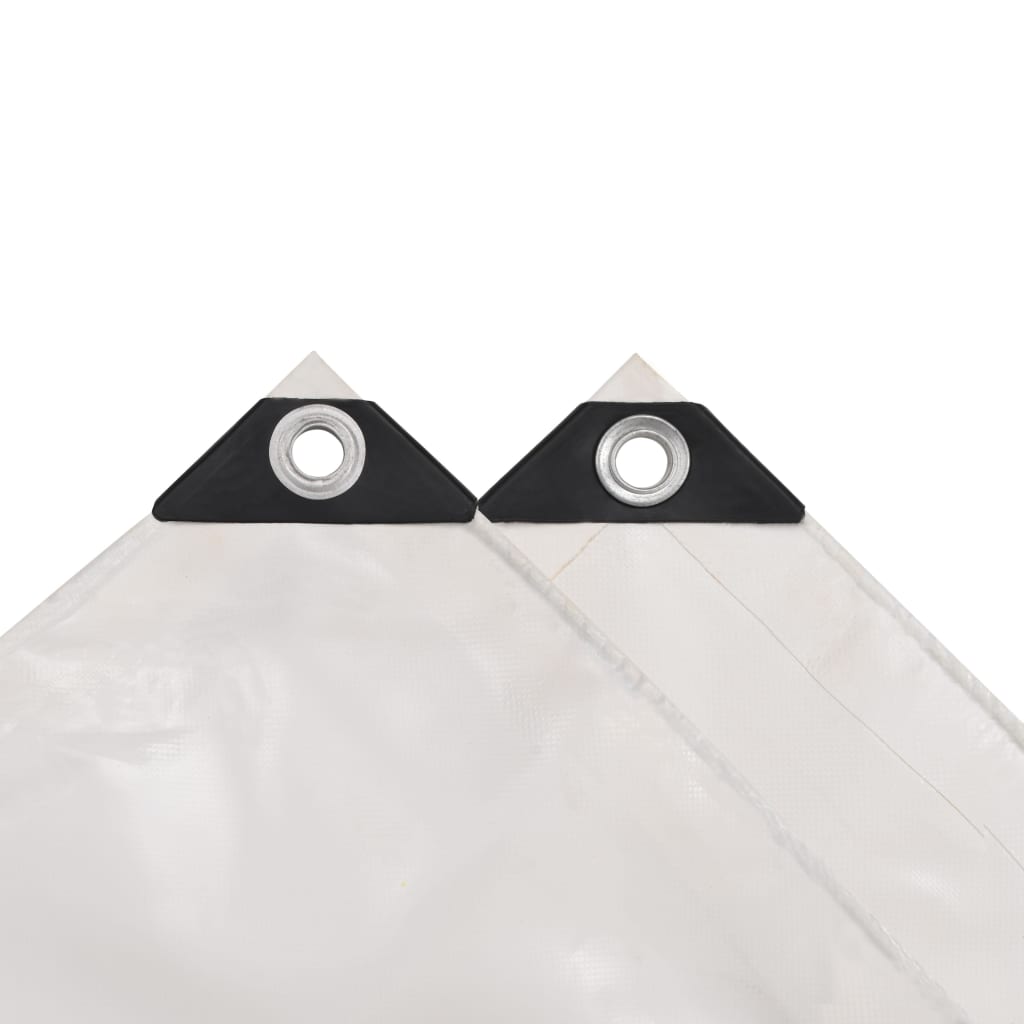 vidaXL Μουσαμάς Λευκός 1,5 x 6 μ. 650 γρ./μ.²