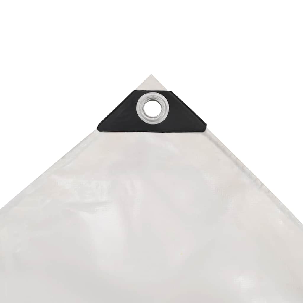 vidaXL Μουσαμάς Λευκός 5 x 6 μ. 650 γρ./μ.²