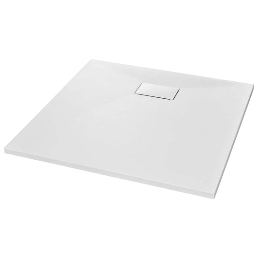 vidaXL Βάση Ντουζιέρας Λευκή 80 x 80 εκ. από SMC