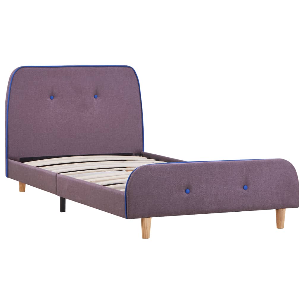 vidaXL Πλαίσιο Κρεβατιού Χρώμα Taupe 90 x 200 εκ. Υφασμάτινο