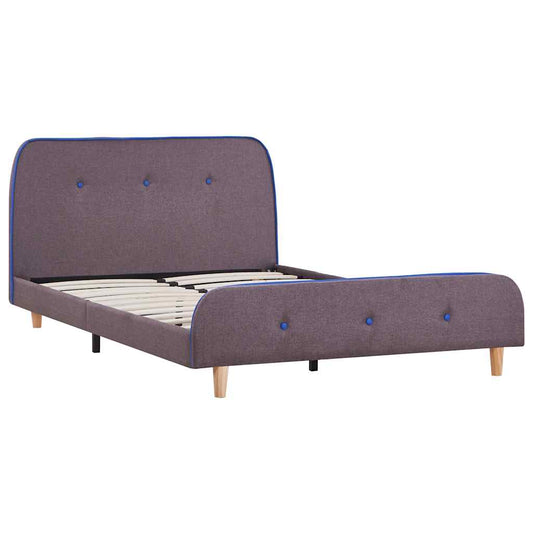 vidaXL Πλαίσιο Κρεβατιού χωρίς στρώμα Taupe 120x190 εκ. Υφασμάτινο
