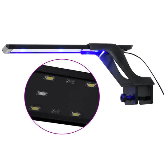 vidaXL Φωτιστικό Ενυδρείου LED με Σφιγκτήρα Μπλε/Λευκό 25-45 εκ.