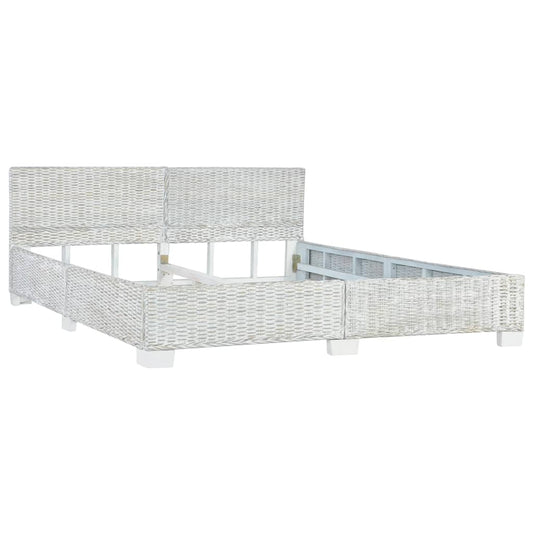 vidaXL Πλαίσιο Κρεβατιού Γκρι 180 x 200 εκ. από Φυσικό Ρατάν