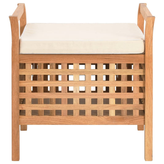 vidaXL Πάγκος με Αποθηκευτικό Χώρο 49 x 48 x 49 εκ Μασίφ Ξύλο Καρυδιάς