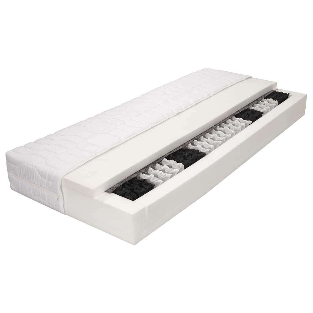 vidaXL Στρώμα με 7 Ζώνες Ανεξάρτητα Ελατήρια 140x200 εκ. / 20 εκ. H2