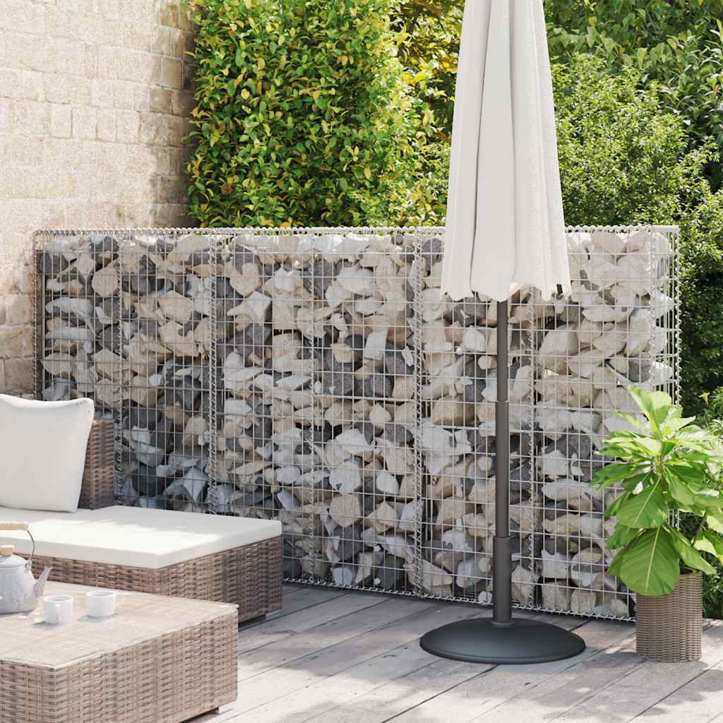 vidaXL Συρματοκιβώτιο Τοίχος 100x20x150 εκ. Γαλβαν.Χάλυβας + Καλύμματα