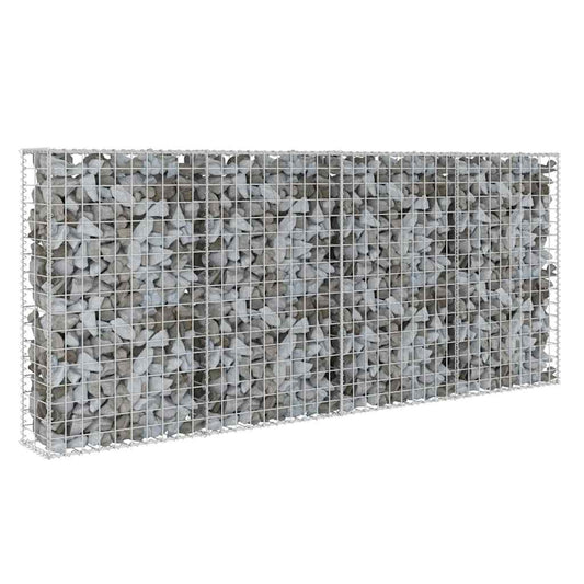 vidaXL Συρματοκιβώτιο Τοίχος 200x20x85 εκ. Γαλβαν. Ατσάλι + Καλύμματα