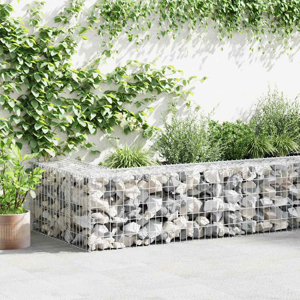 vidaXL Συρματοκιβώτιο Τοίχος 600x30x50 εκ. Γαλβαν.Χάλυβας + Καλύμματα