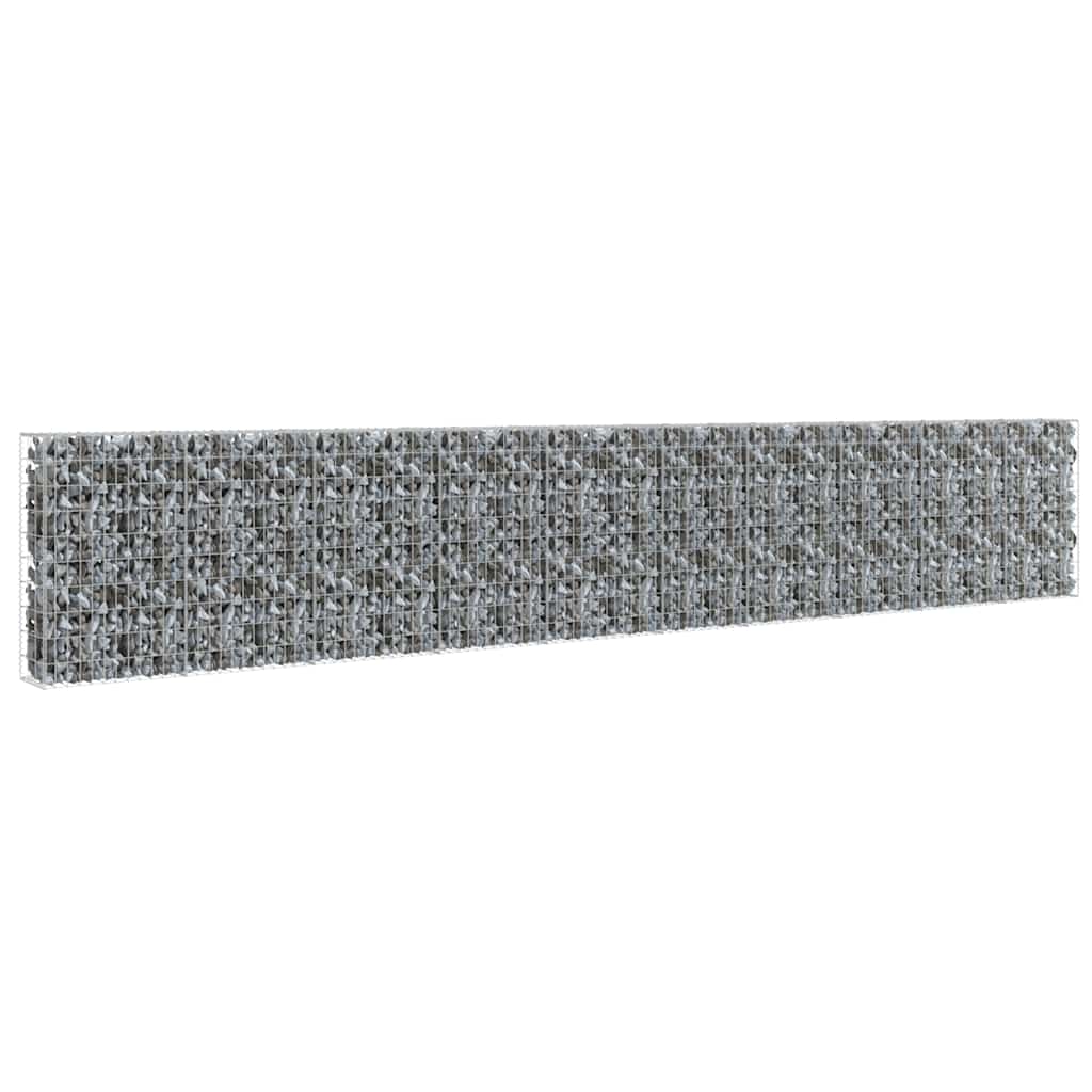 vidaXL Συρματοκιβώτιο Τοίχος 600x30x100 εκ. Γαλβαν.Χάλυβας + Καλύμματα