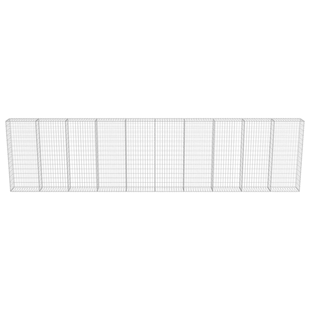 vidaXL Συρματοκιβώτιο Τοίχος 600x30x150 εκ. Γαλβαν.Χάλυβας + Καλύμματα