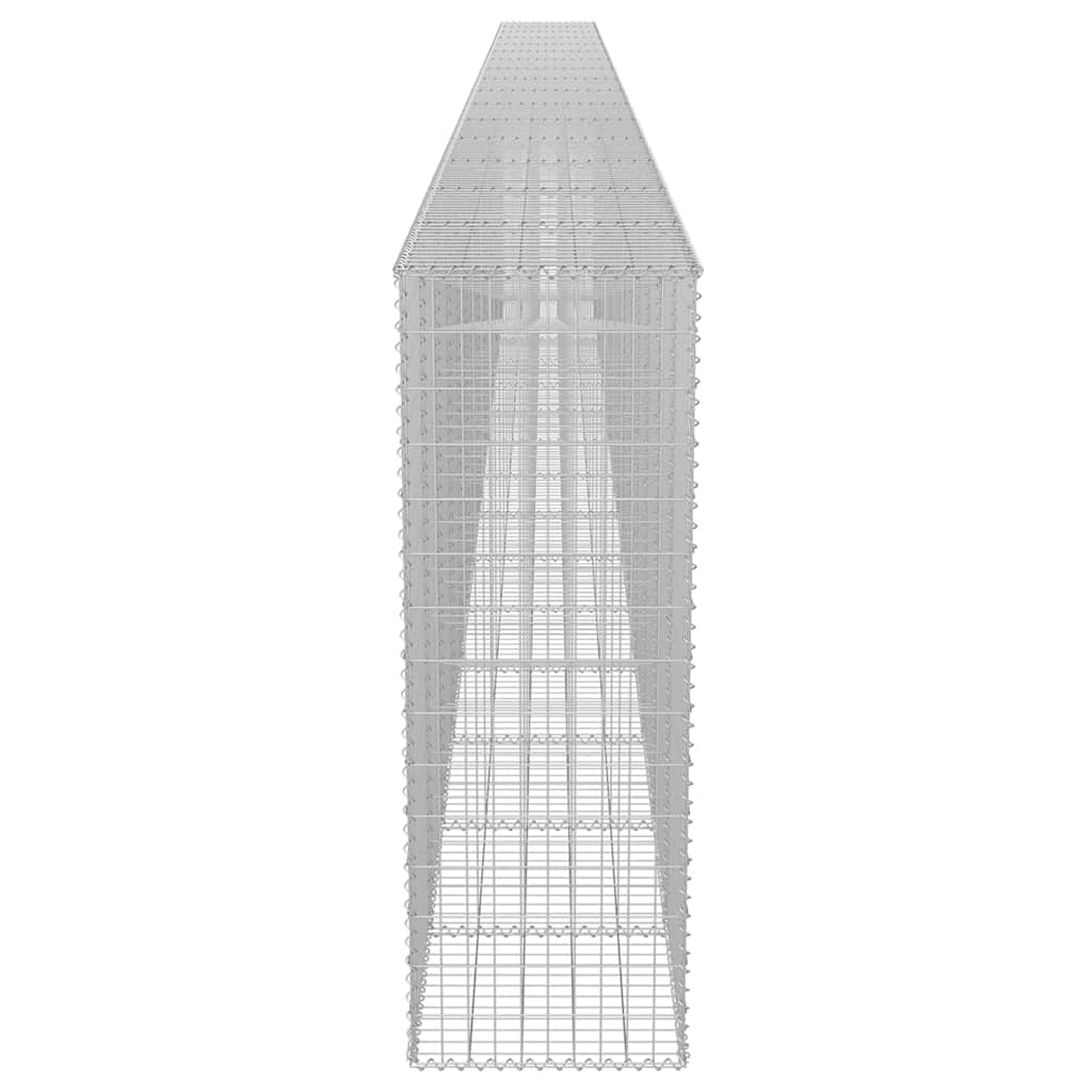 vidaXL Συρματοκιβώτιο Τοίχος 900x50x150 εκ. Γαλβαν.Χάλυβας + Καλύμματα