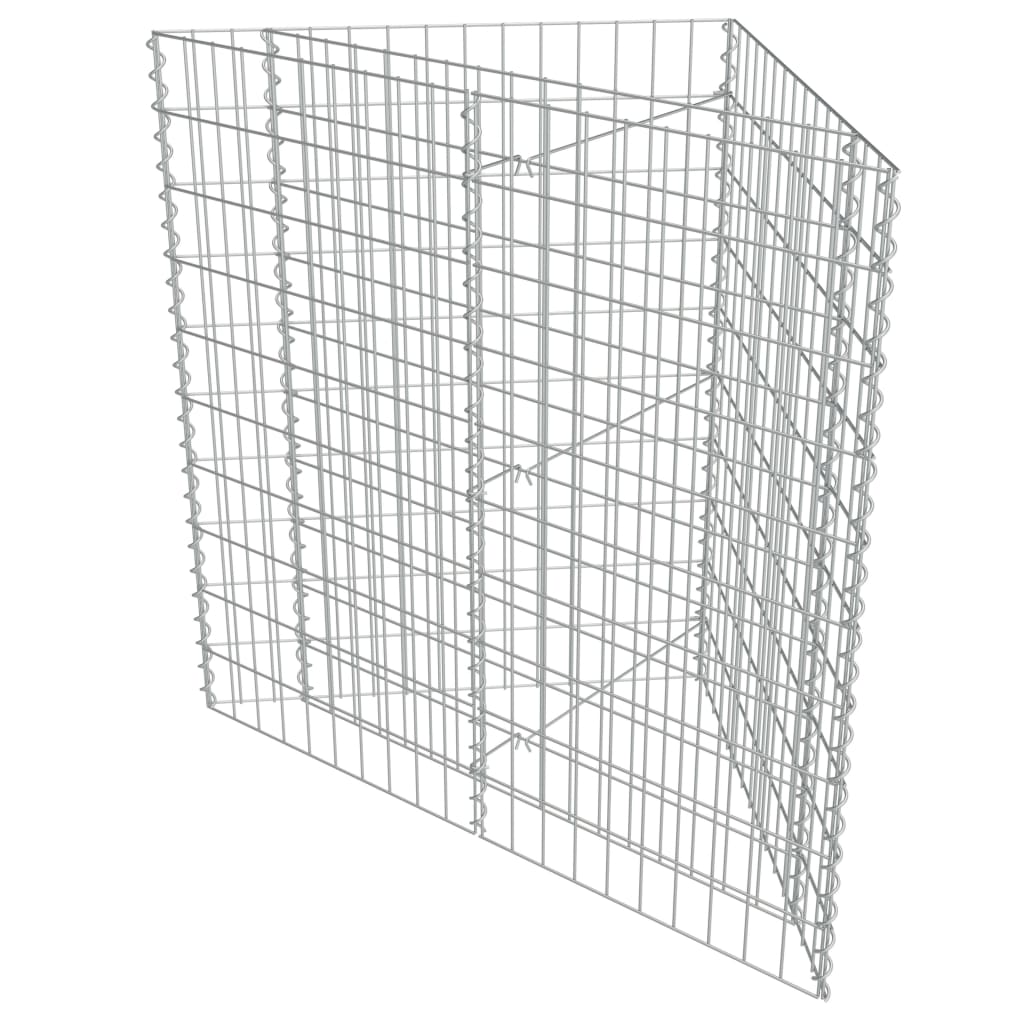 vidaXL Συρματοκιβώτιο-Γλάστρα Υπερυψωμένη 75x75x50 εκ. Γαλβ. Χάλυβας