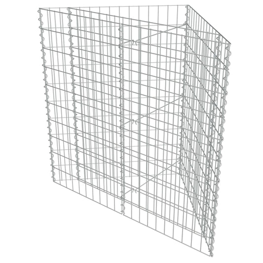vidaXL Συρματοκιβώτιο-Γλάστρα Υπερυψωμένη 75x75x50 εκ. Γαλβ. Χάλυβας