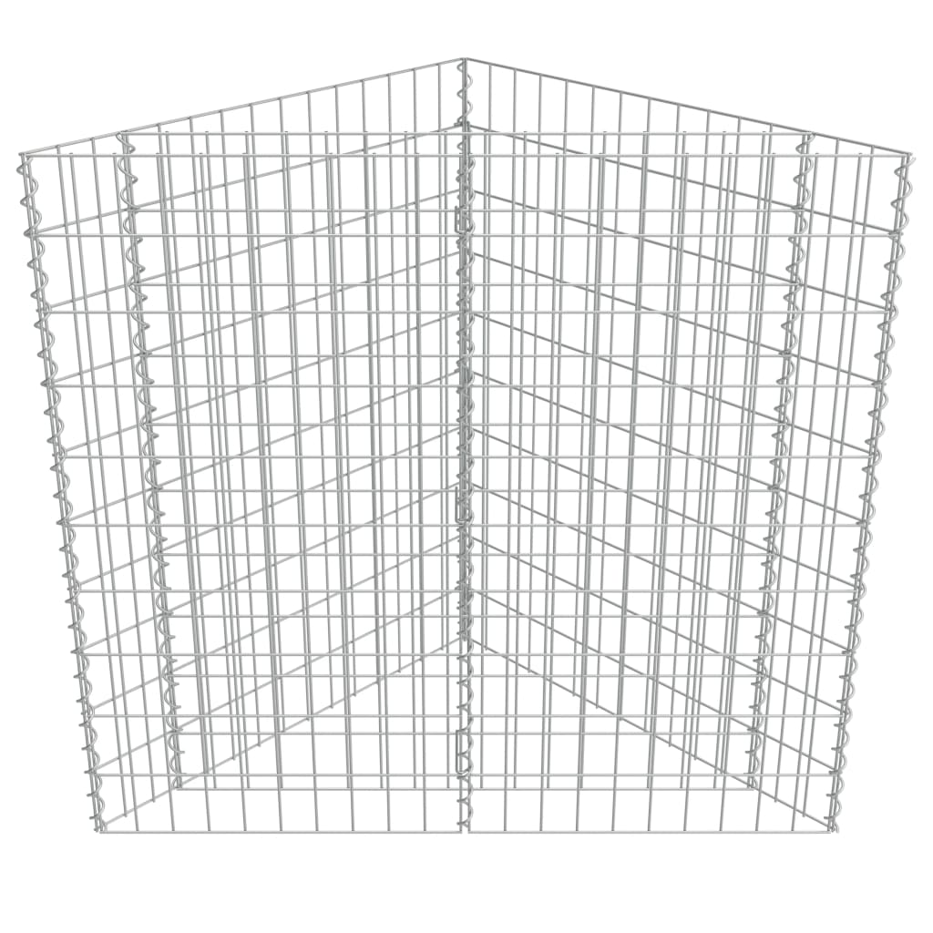 vidaXL Συρματοκιβώτιο-Γλάστρα Υπερυψωμένη 75x75x50 εκ. Γαλβ. Χάλυβας