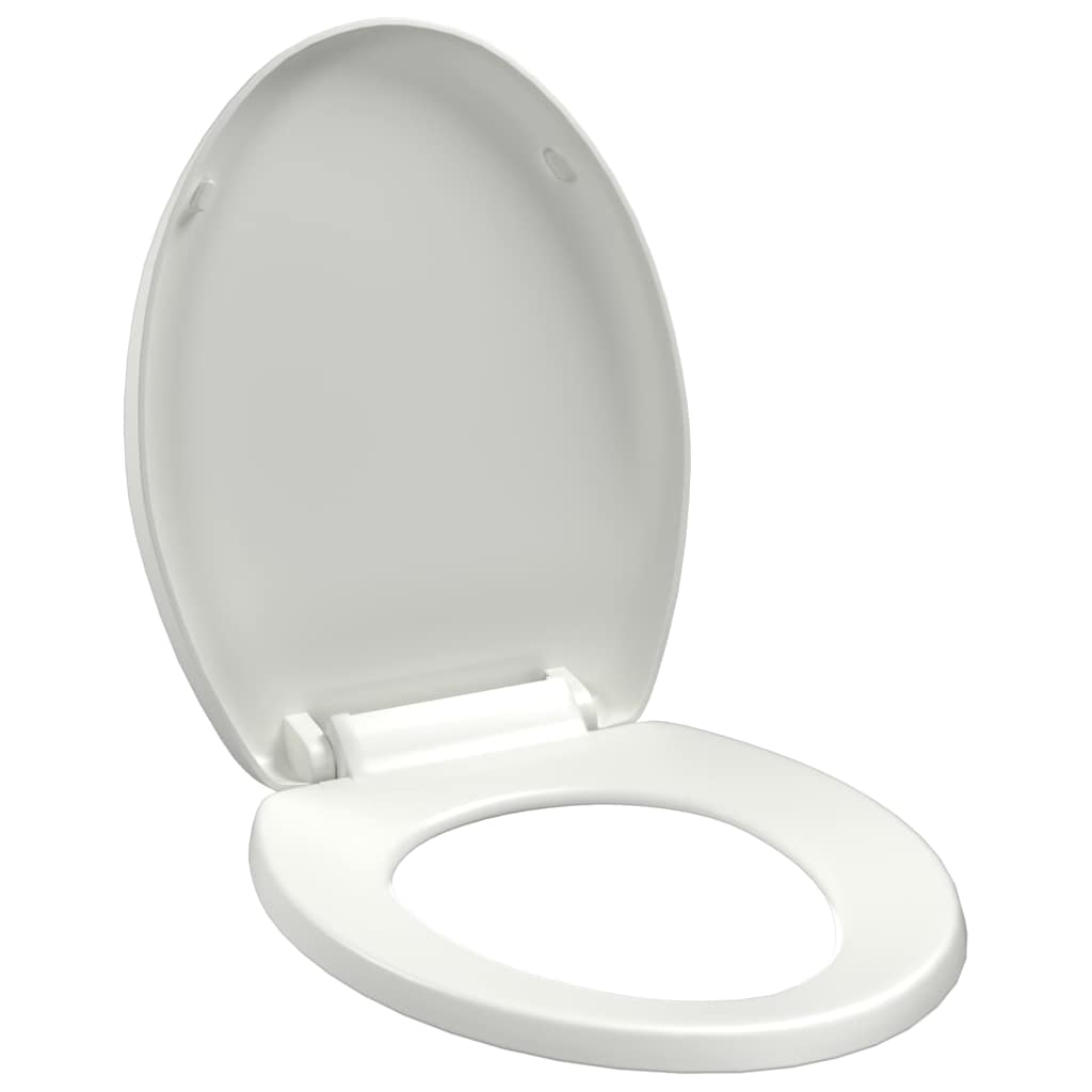vidaXL Κάλυμμα Λεκάνης με Soft Close & Quick Release Λευκό