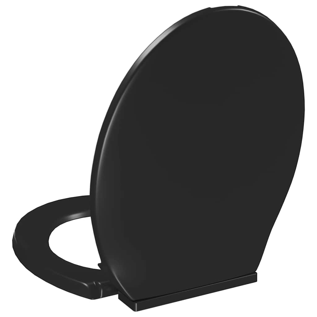 vidaXL Κάλυμμα Λεκάνης με Soft Close & Quick Release Μαύρο