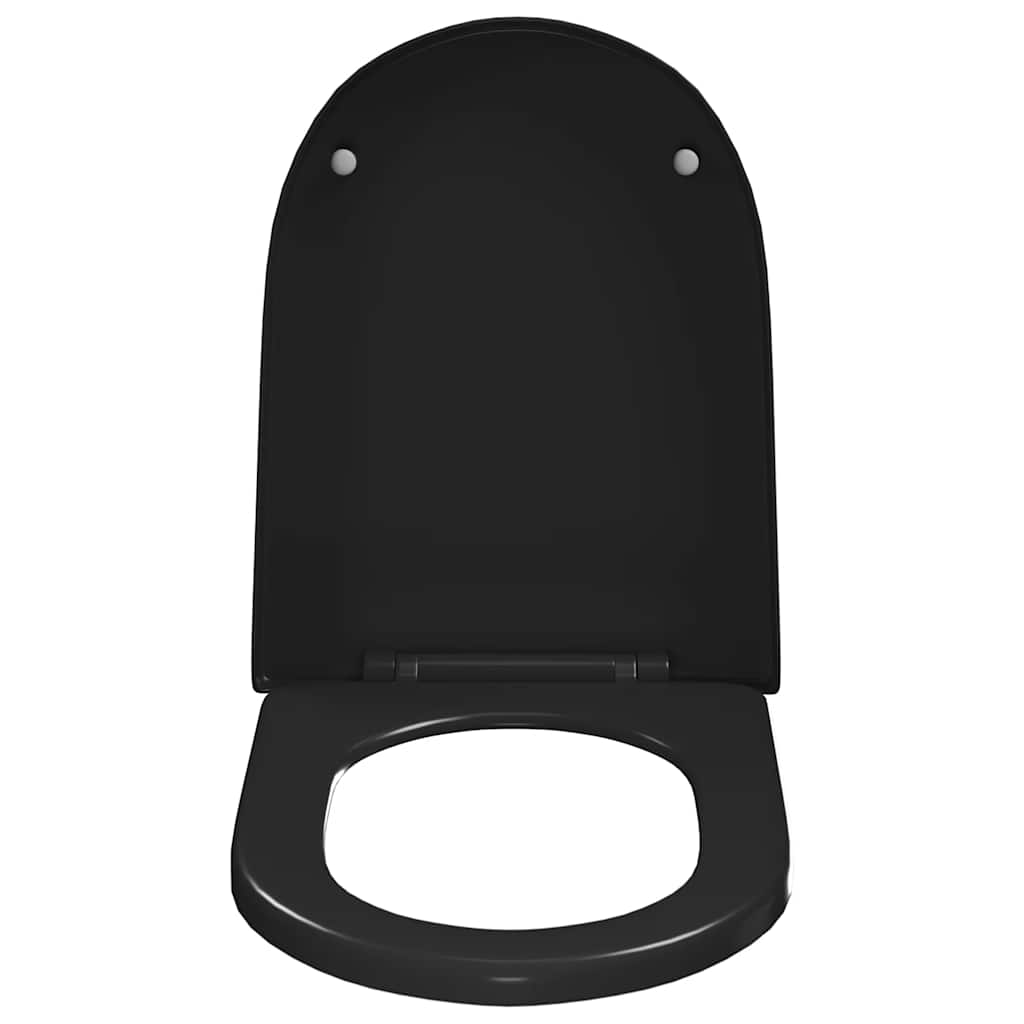 vidaXL Κάλυμμα Λεκάνης με Soft Close & Quick Release Μαύρο