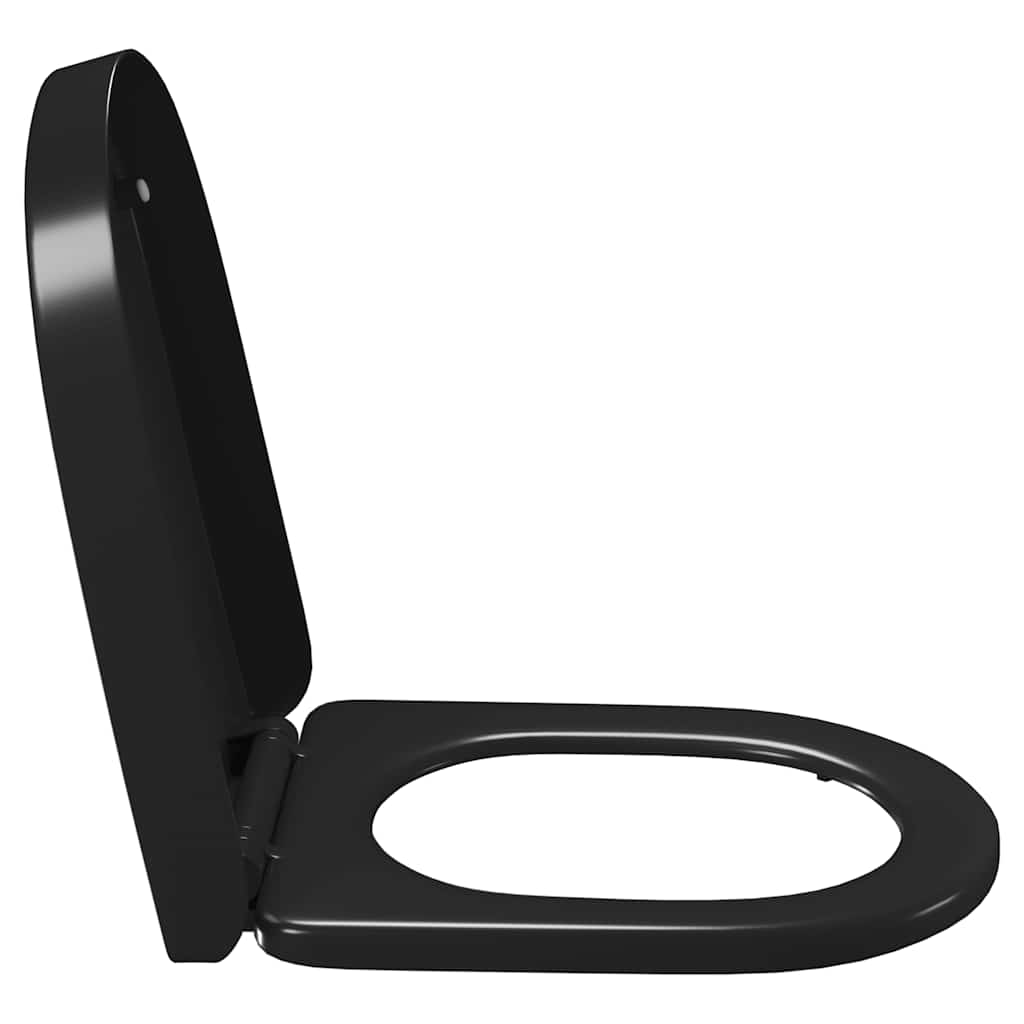 vidaXL Κάλυμμα Λεκάνης με Soft Close & Quick Release Μαύρο