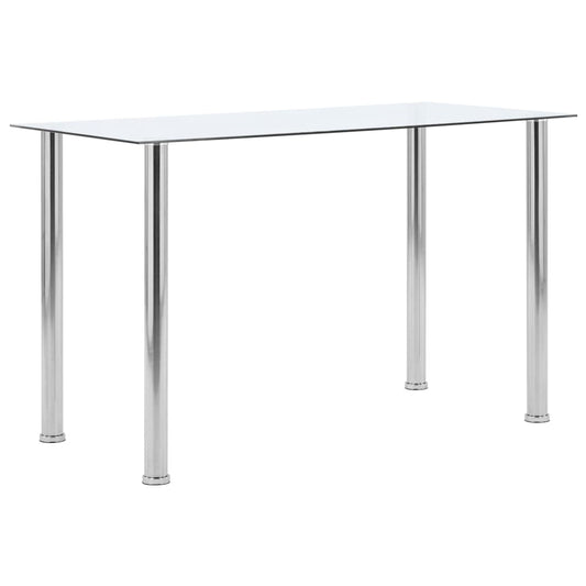 vidaXL Τραπεζαρία Διάφανη 120 x 60 x 75 εκ. από Ψημένο Γυαλί