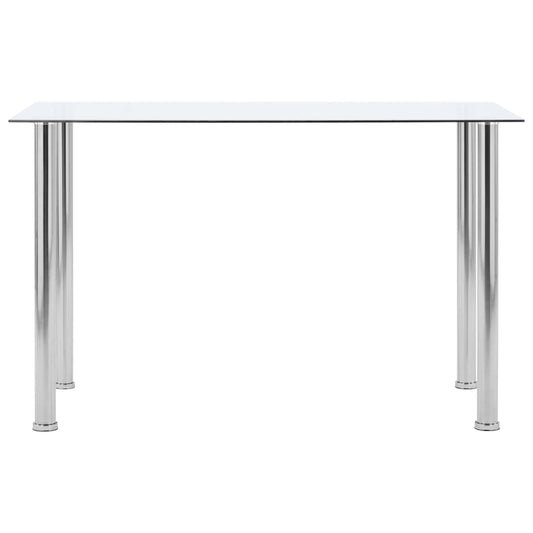vidaXL Τραπεζαρία Διάφανη 120 x 60 x 75 εκ. από Ψημένο Γυαλί