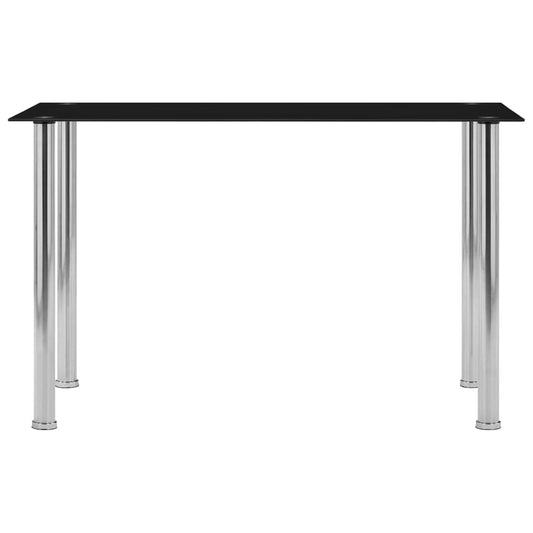 vidaXL Τραπεζαρία Μαύρη 120 x 60 x 75 εκ. από Ψημένο Γυαλί