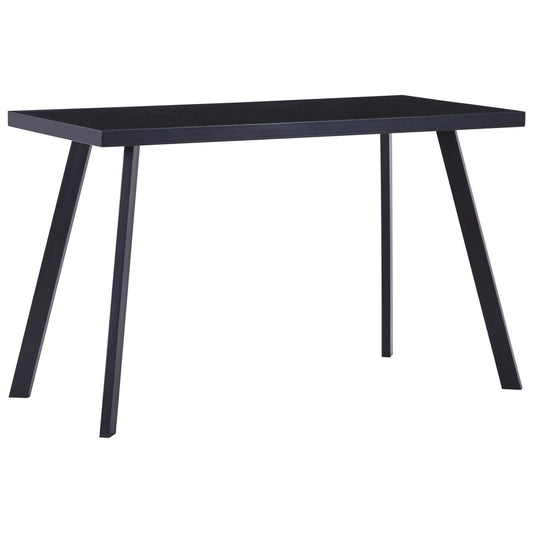vidaXL Τραπεζαρία Μαύρη 120 x 60 x 75 εκ. από Ψημένο Γυαλί