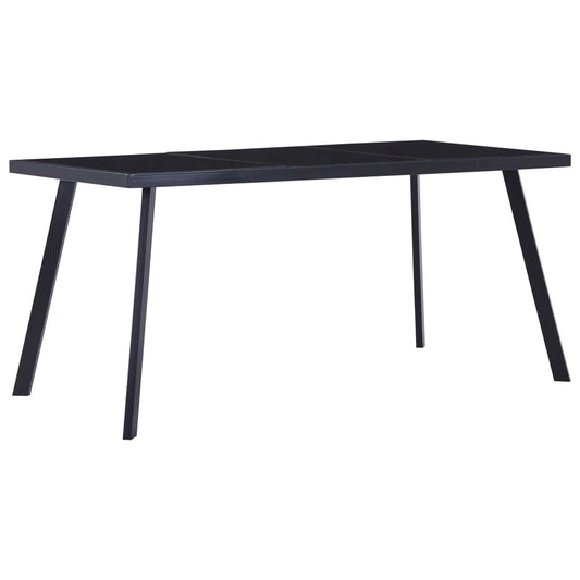 vidaXL Τραπεζαρία Μαύρη 180 x 90 x 75 εκ. από Ψημένο Γυαλί