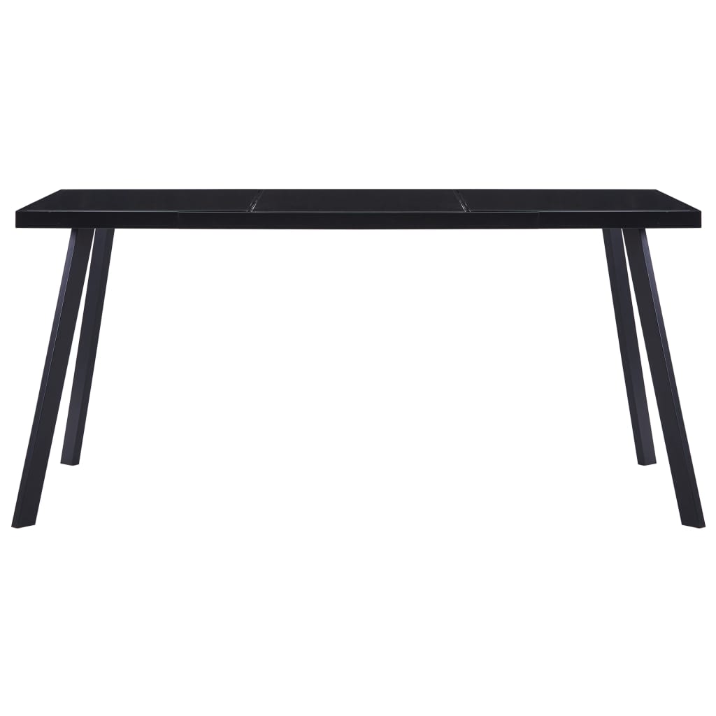 vidaXL Τραπεζαρία Μαύρη 180 x 90 x 75 εκ. από Ψημένο Γυαλί