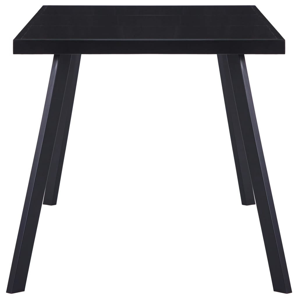 vidaXL Τραπεζαρία Μαύρη 180 x 90 x 75 εκ. από Ψημένο Γυαλί