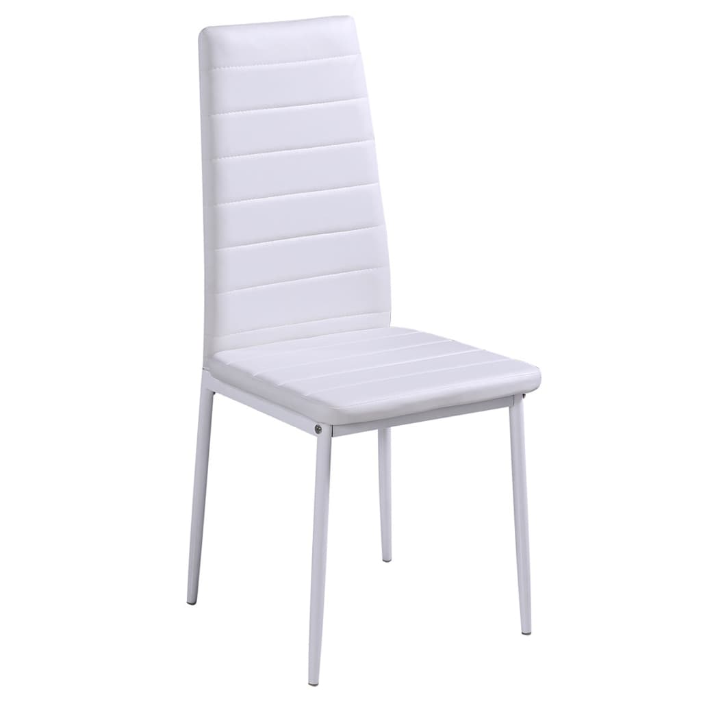 vidaXL Τραπεζαρία 7 τεμαχίων Μαύρο και Λευκό