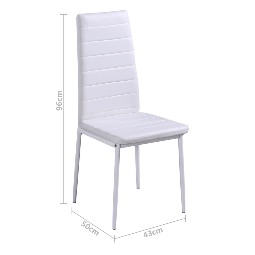 vidaXL Τραπεζαρία 7 τεμαχίων Μαύρο και Λευκό