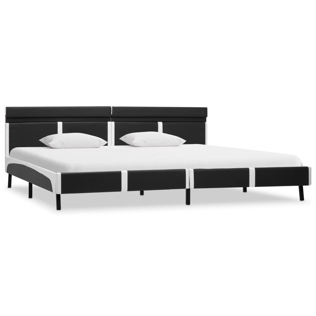 vidaXL Πλαίσιο Κρεβατιού με LED Γκρι 180 x 200 εκ. από Συνθετικό Δέρμα