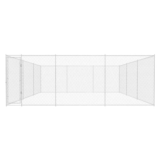 vidaXL Κλουβί Σκύλου Εξωτερικού Χώρου 570x570x185 εκ. Γαλβαν. Ατσάλι