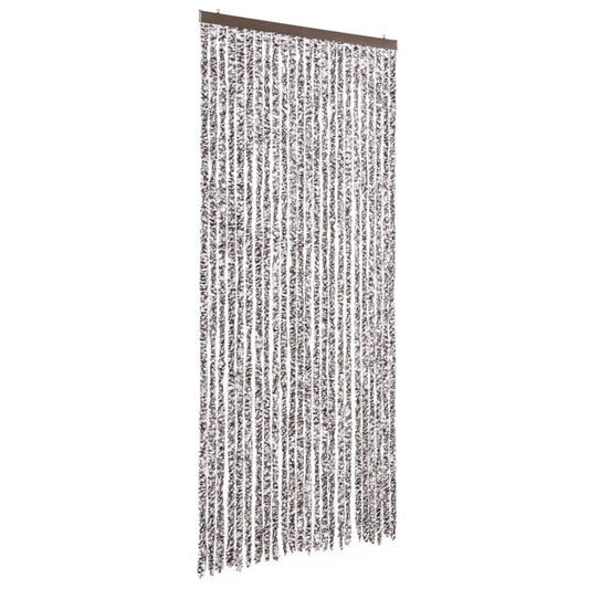 vidaXL Σήτα - Κουρτίνα Πόρτας Καφέ / Μπεζ 100 x 220 εκ. από Σενίλ