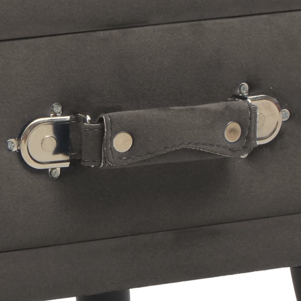 vidaXL Κομοδίνα 2 τεμ. Γκρι 40 x 35 x 40 εκ. Βελούδινα