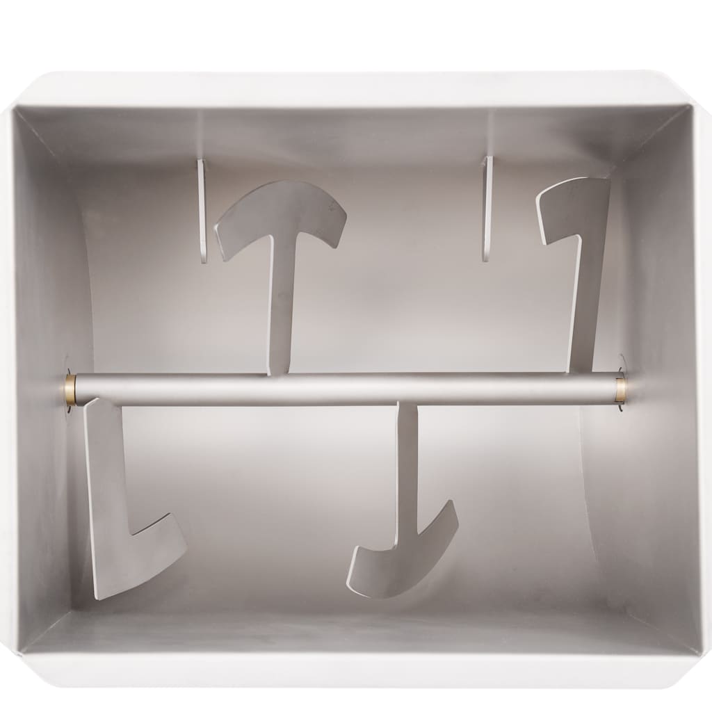 vidaXL Ζυμωτήριο Κρεάτων Χειροκίνητο με Καπάκι Ασημί Ανοξείδωτο Ατσάλι