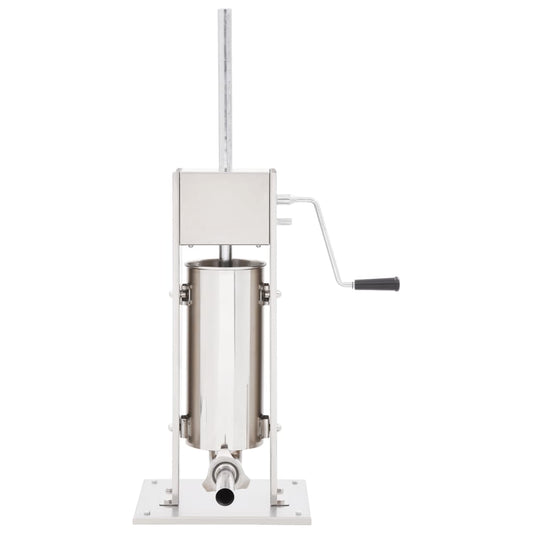 vidaXL Γεμιστικό Λουκάνικων Χειροκίνητο Ασημί 5 Λίτρα Ανοξειδ. Ατσάλι