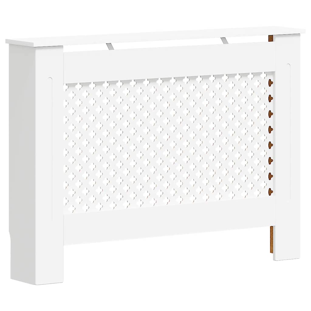 vidaXL Κάλυμμα Καλοριφέρ Λευκό 112 x 19 x 81,5 εκ. από MDF