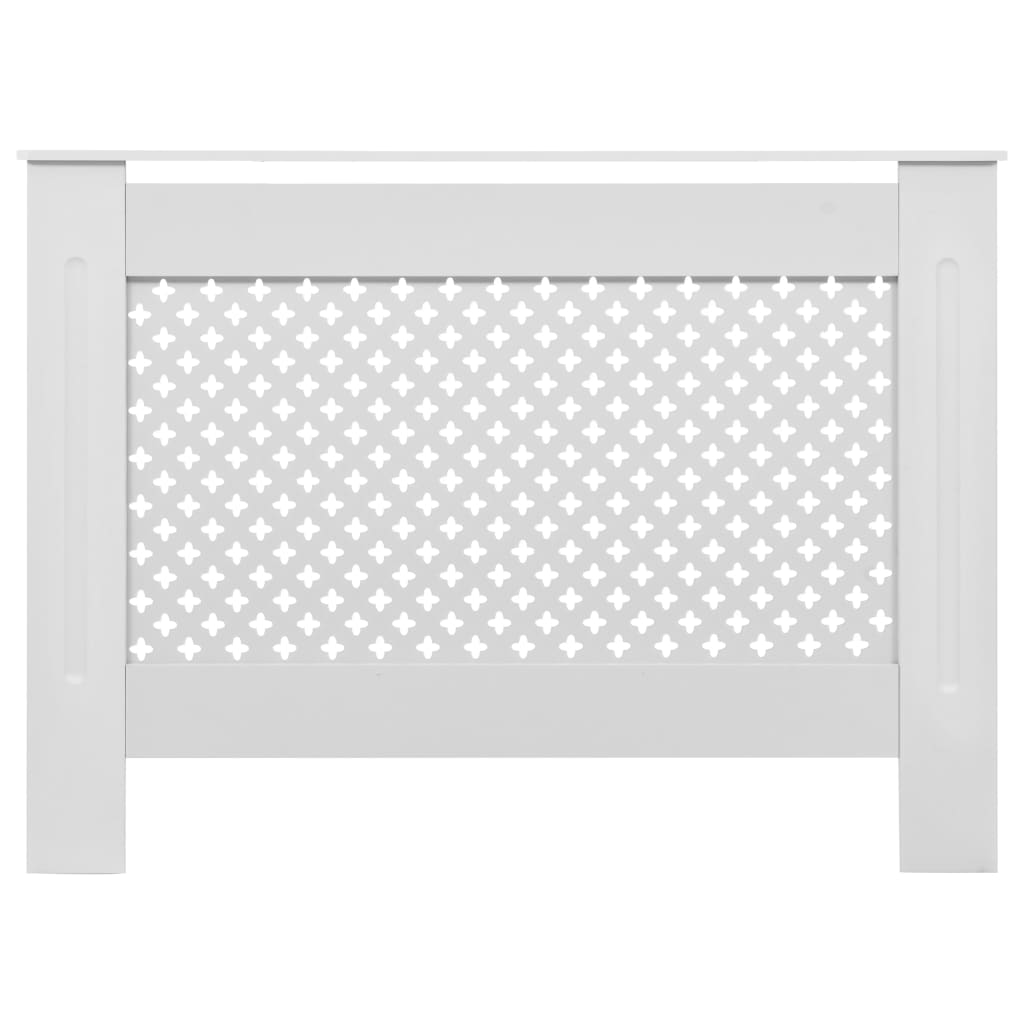 vidaXL Κάλυμμα Καλοριφέρ Λευκό 112 x 19 x 81,5 εκ. από MDF