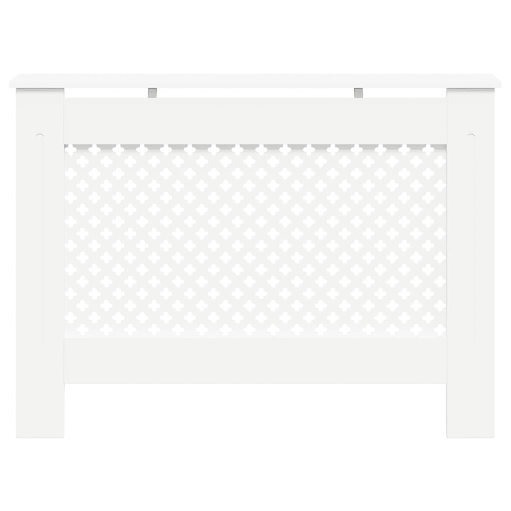 vidaXL Κάλυμμα Καλοριφέρ Λευκό 112 x 19 x 81,5 εκ. από MDF