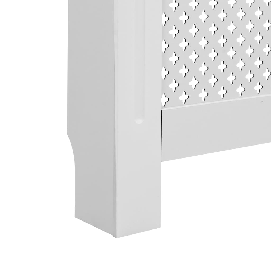 vidaXL Κάλυμμα Καλοριφέρ Λευκό 112 x 19 x 81,5 εκ. από MDF