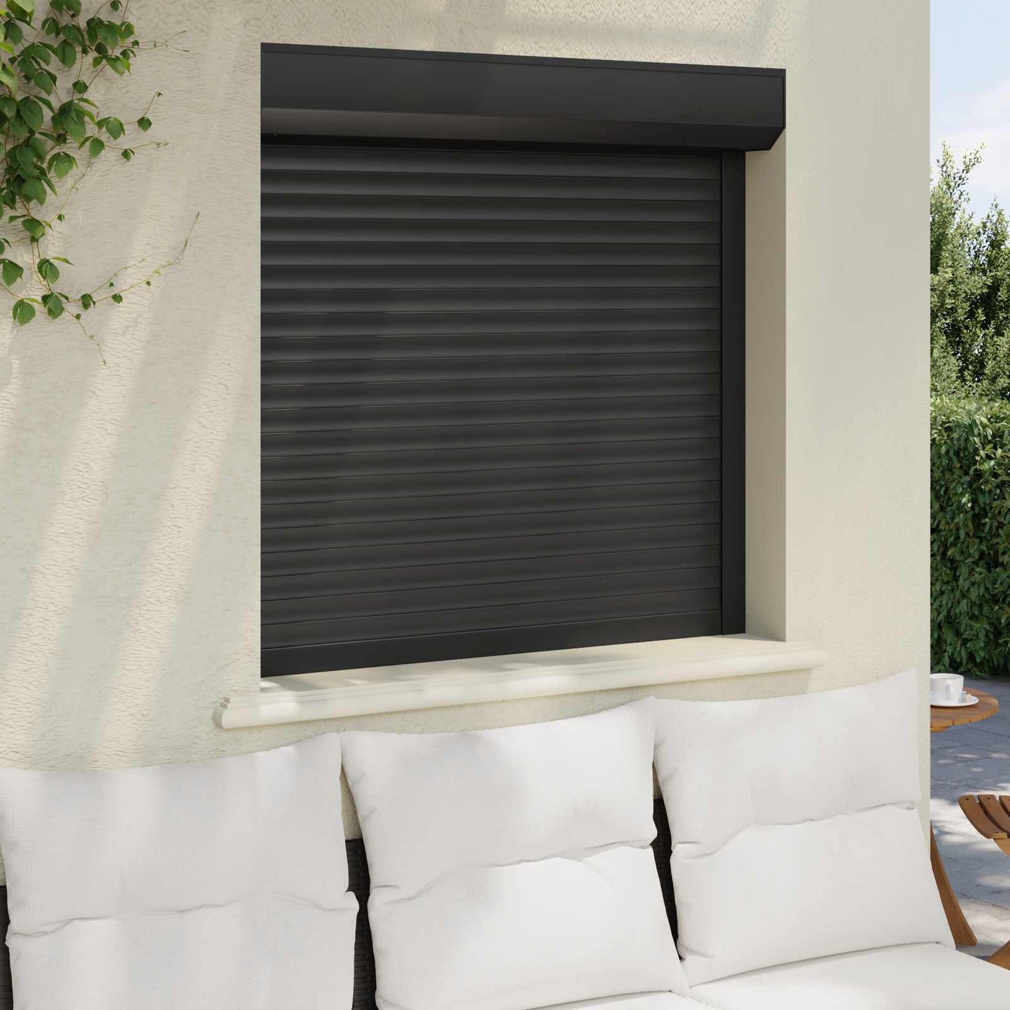 vidaXL Ρολό εισόδου Ανθρακί 100 x 100 cm Αλουμίνιο και Πολυουρεθάνη