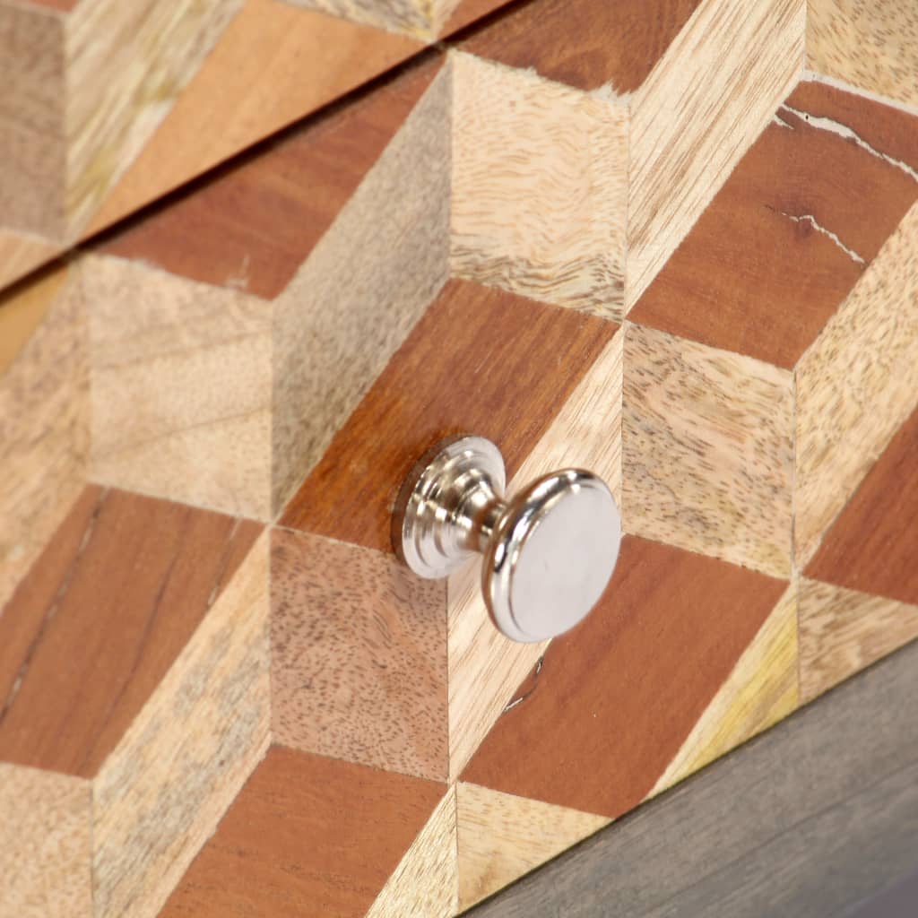 vidaXL Έπιπλο Τηλεόρασης Γκρι 120x30x40 εκ. από Μασίφ Ξύλο Μάνγκο