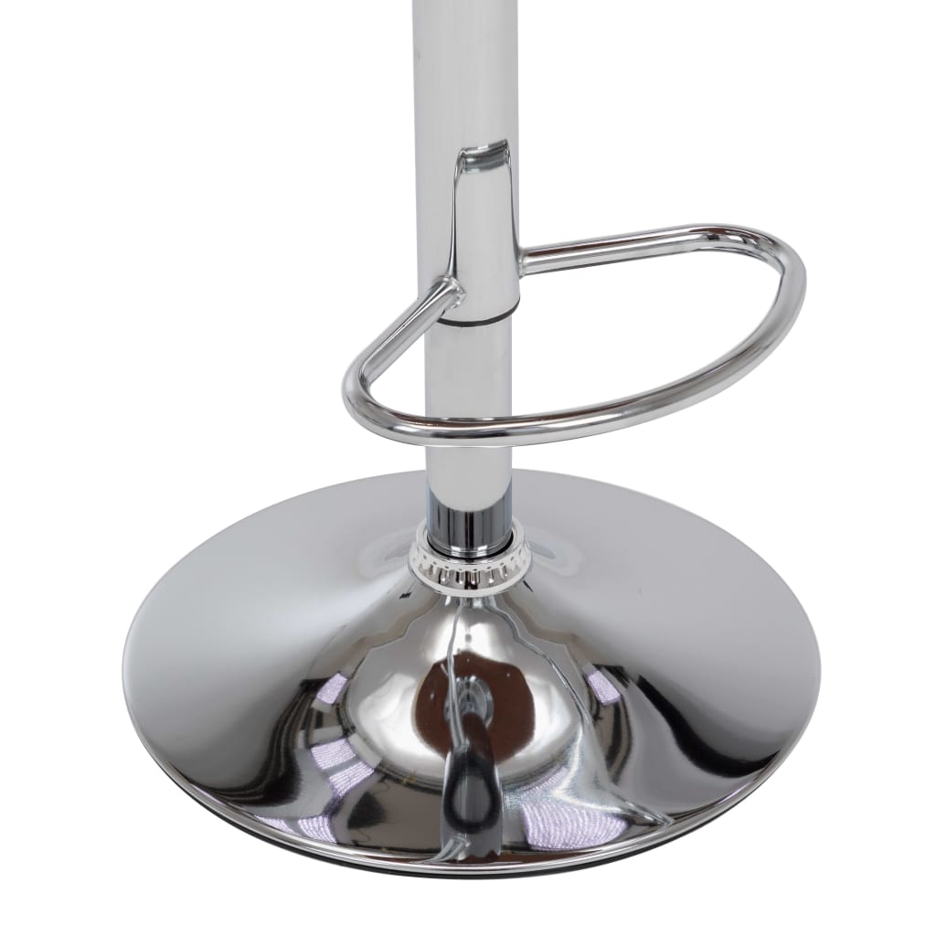 vidaXL Σκαμπό Μπαρ 2 τεμ. Γκρι από Λυγισμένο Ξύλο και Ύφασμα