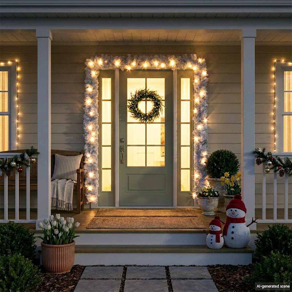 vidaXL Γιρλάντα Χριστουγεννιάτικη με Λαμπάκια LED Λευκή 5 μ.